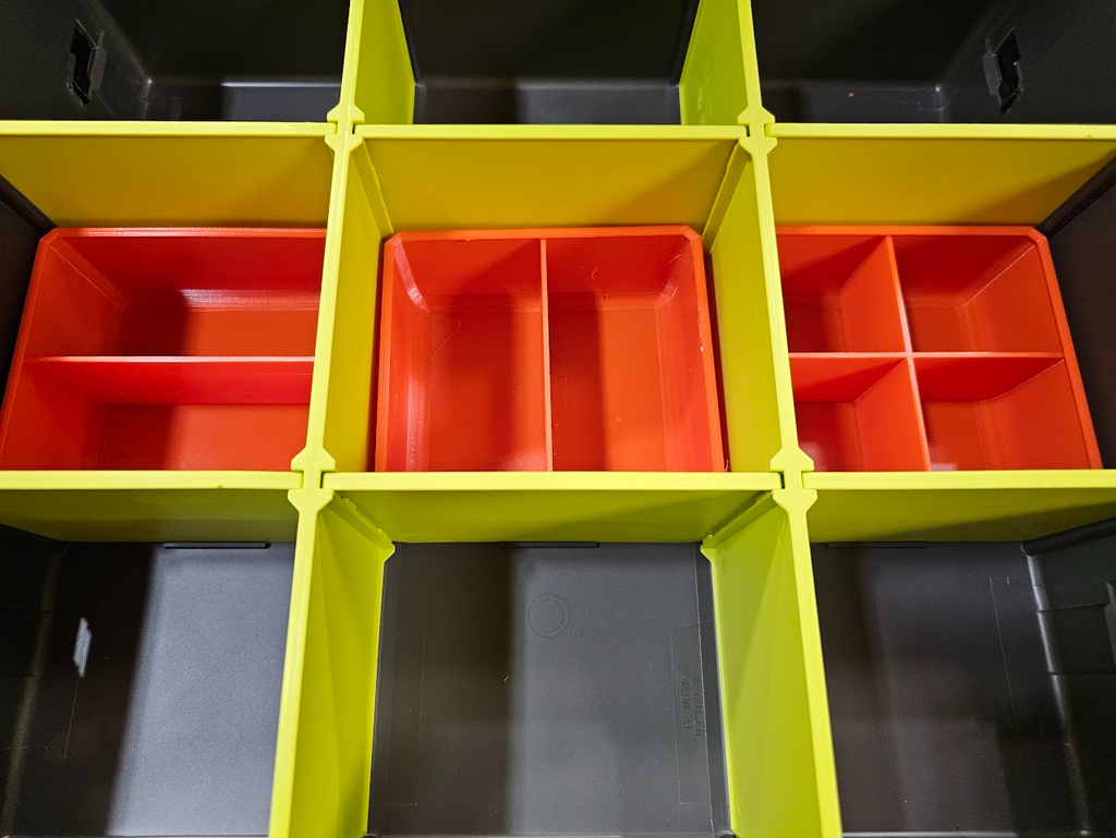 Ryobi Link 2 Drawer Storage Divided Half Bins