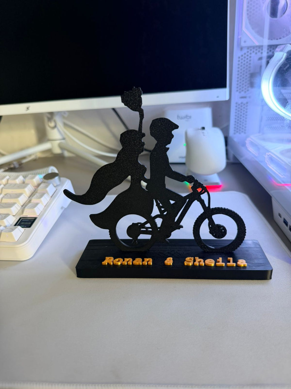 Casal de Bicicleta Personalizado Romântica 3D