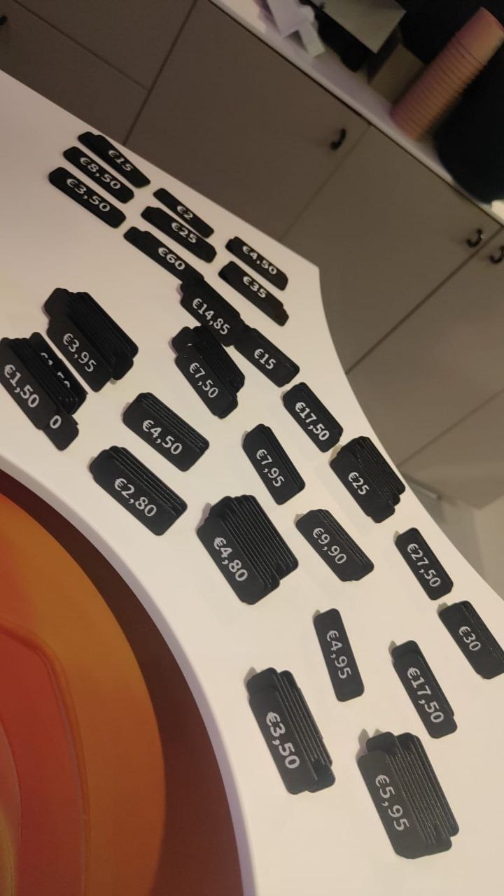 Customizable price tag / label