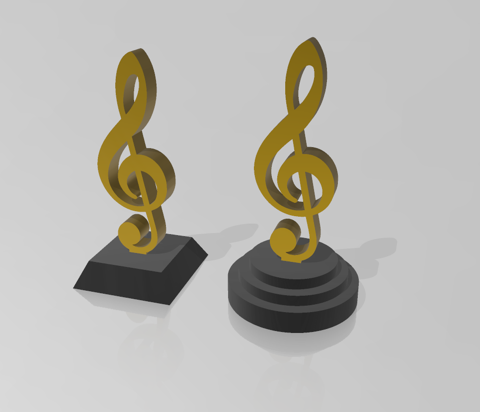 Simple easy print Music Trophy