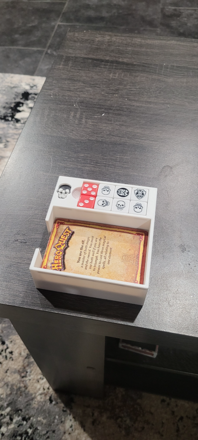 Heroquest card and dice organizer