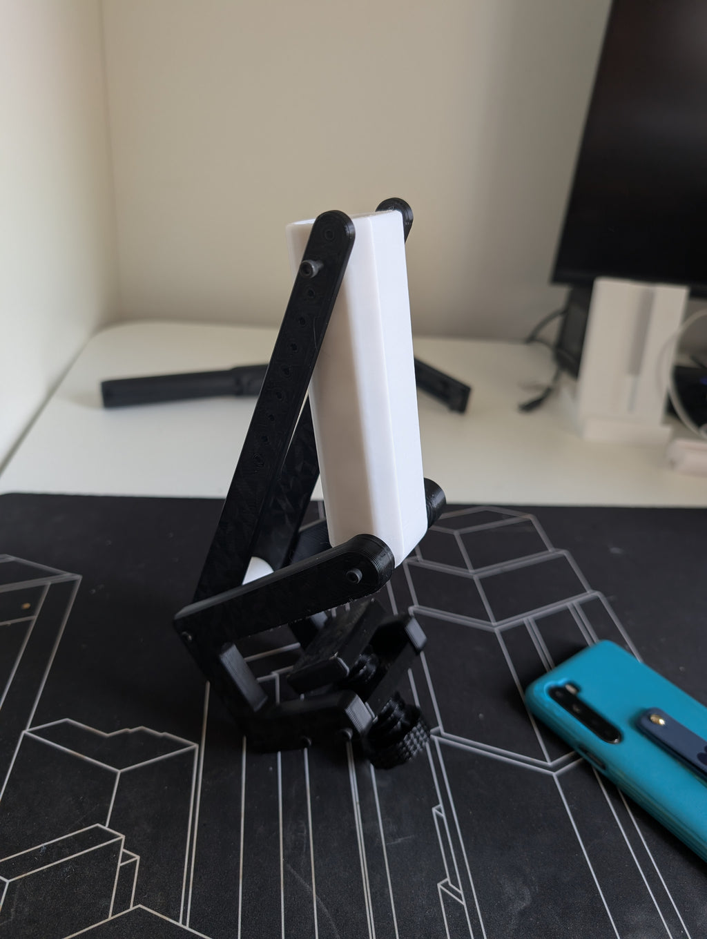 Desk camera arm - selfie stick mount