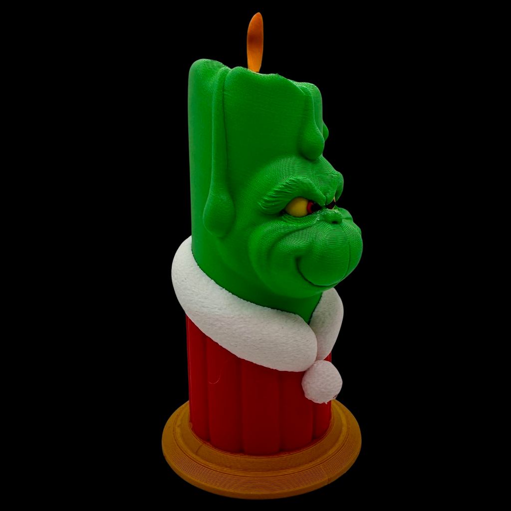 Grinch Christmas Candle