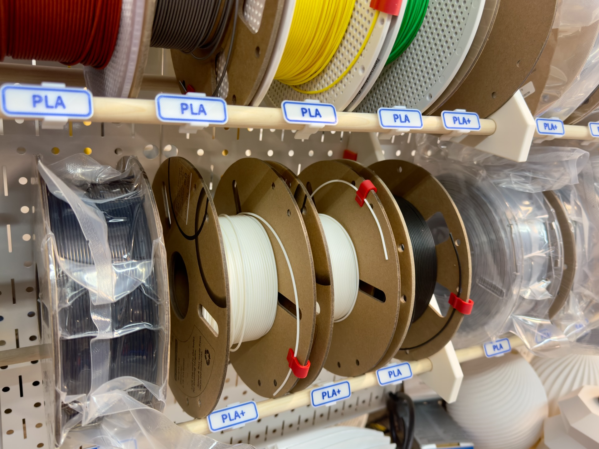 Clip on Filament Rack Labels