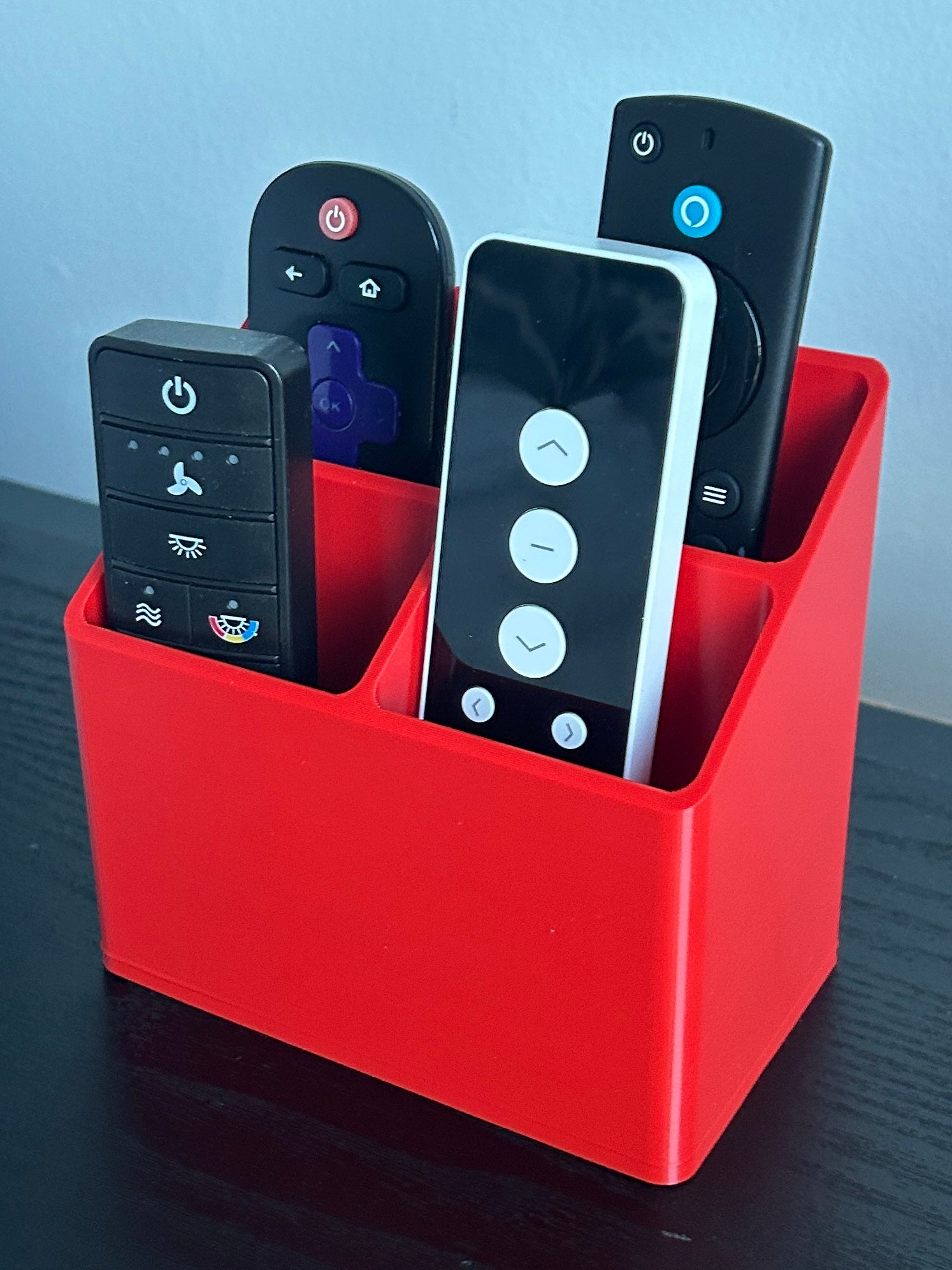 Slanted 4-Slot Universal Remote Caddy / Holder