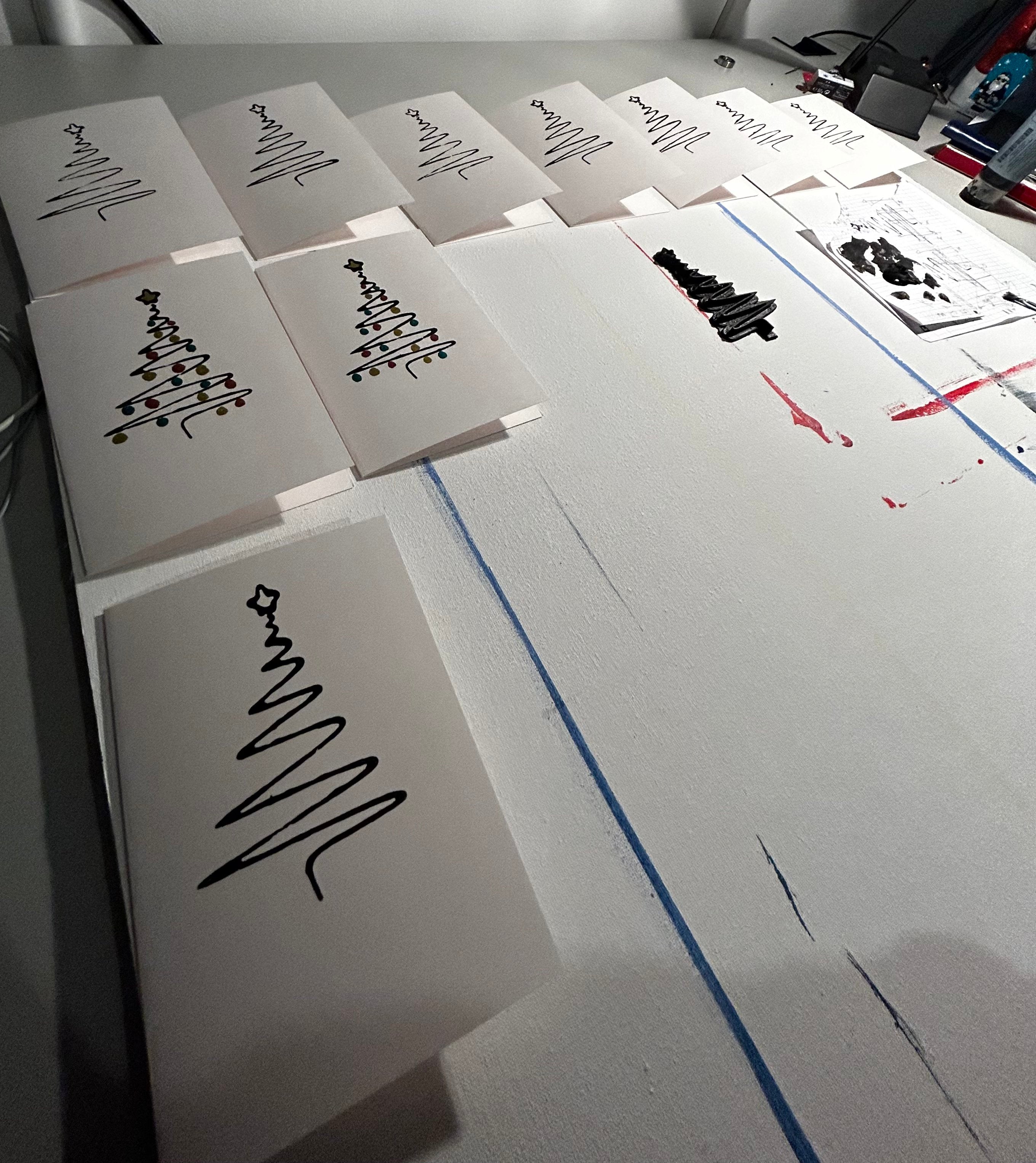 Christmas Card Tree Stamp