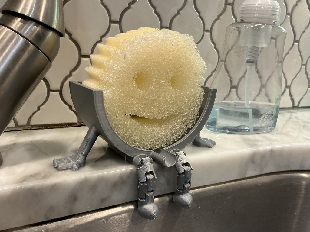 Articulated Scrub Daddy Sink Holder w/ Drain