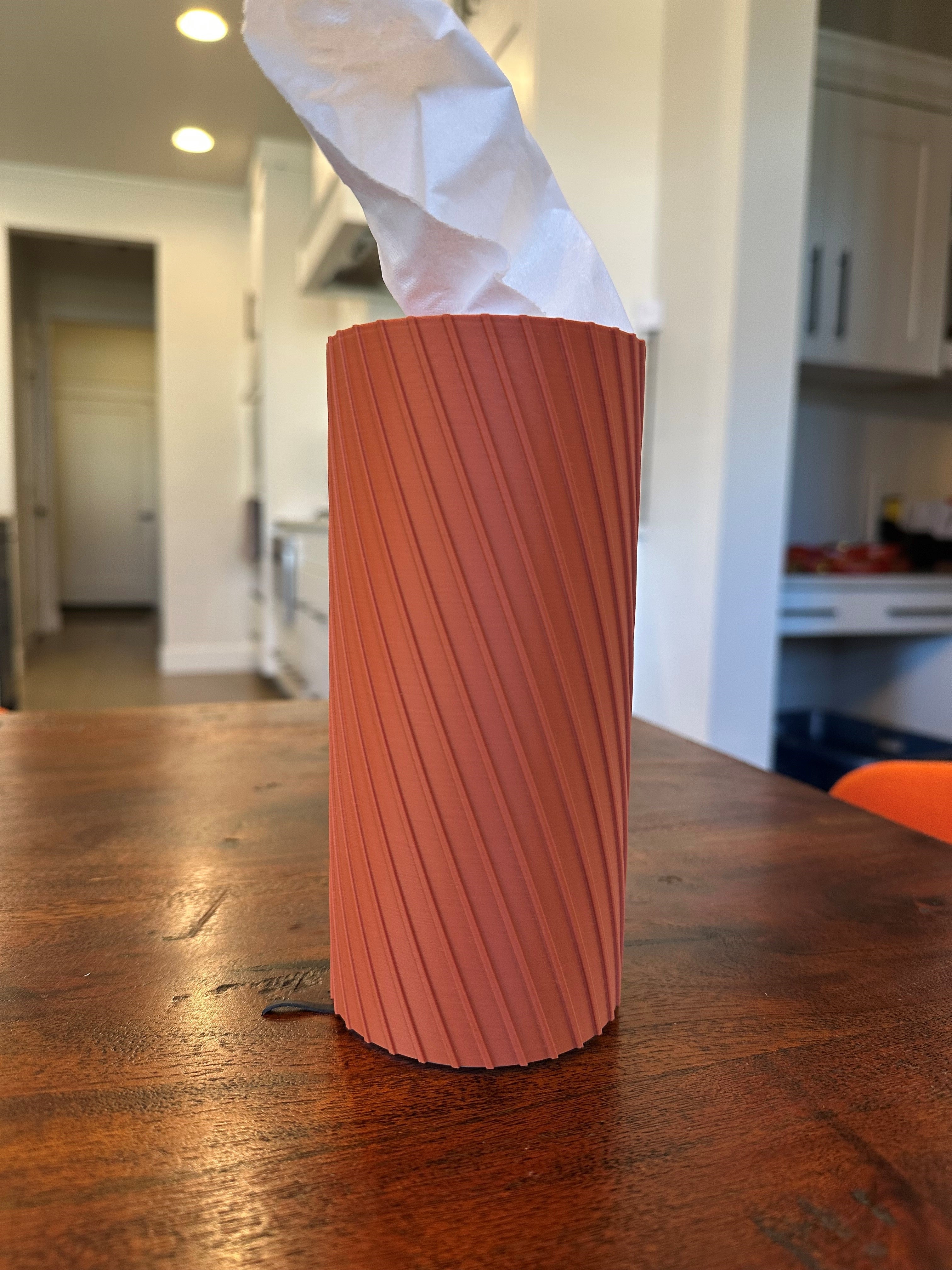 Tissue Tube Cover - Spiral Pattern