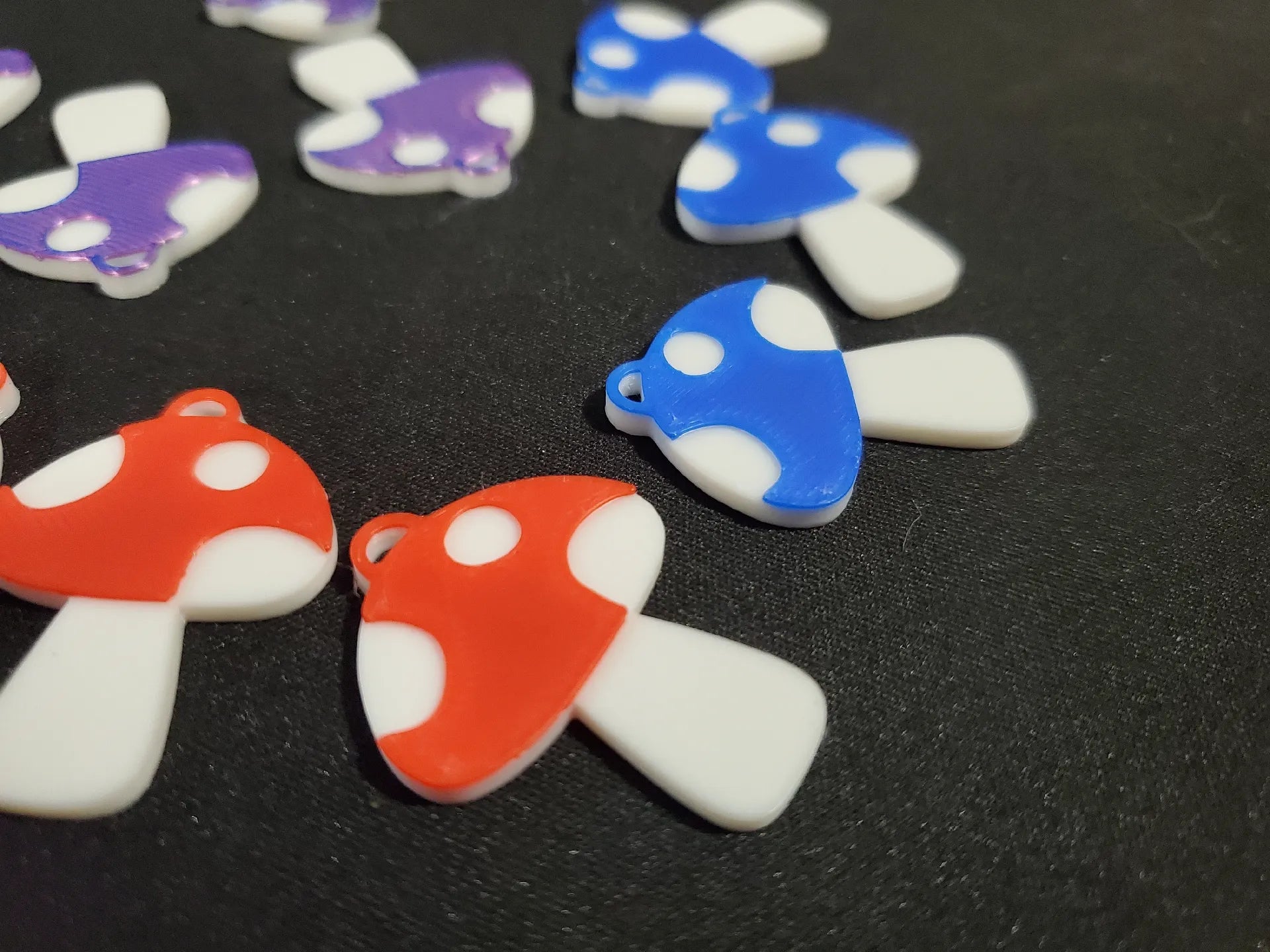 Mushroom Earrings - Simple, layered