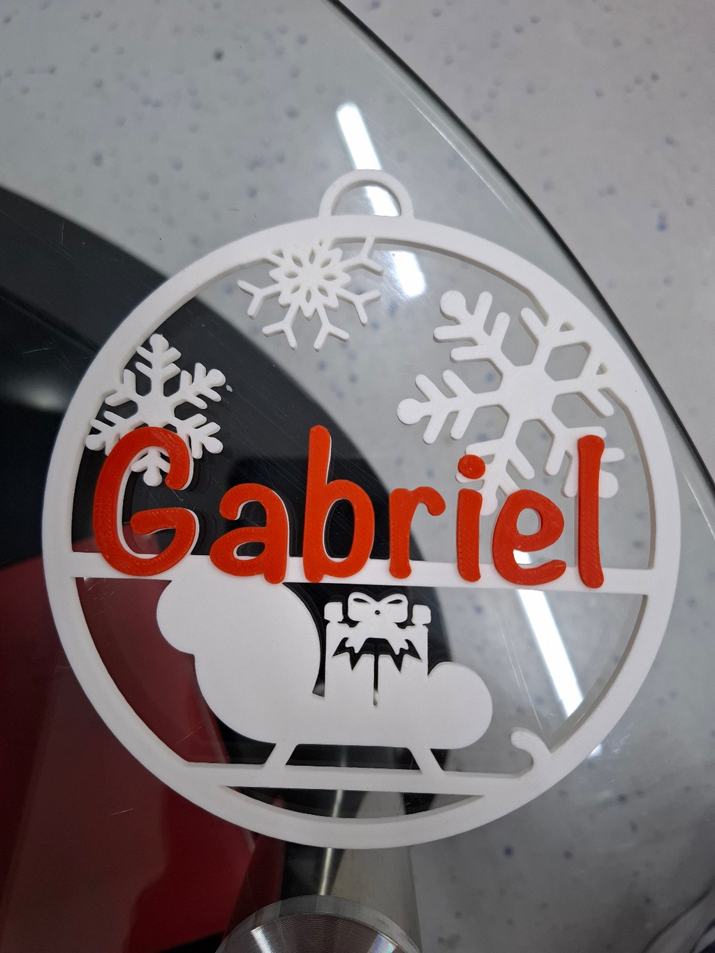 Simple Christmas ornament (with changeable name)