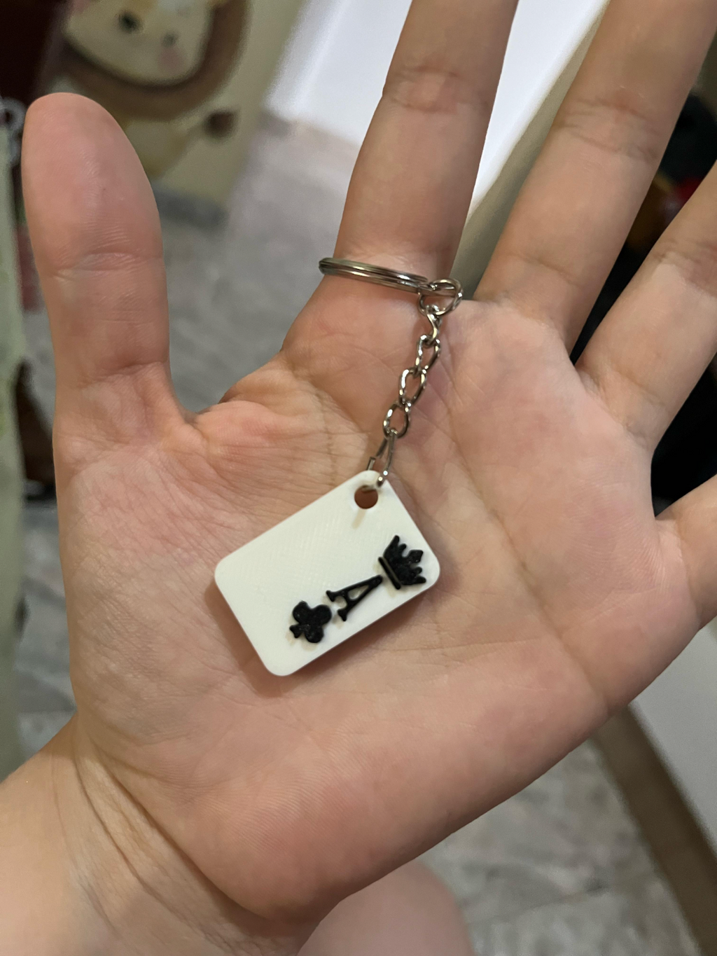 Poker card keychain A