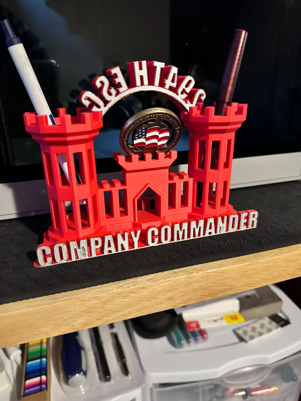 Engineer Castle Desk Pencil Holder
