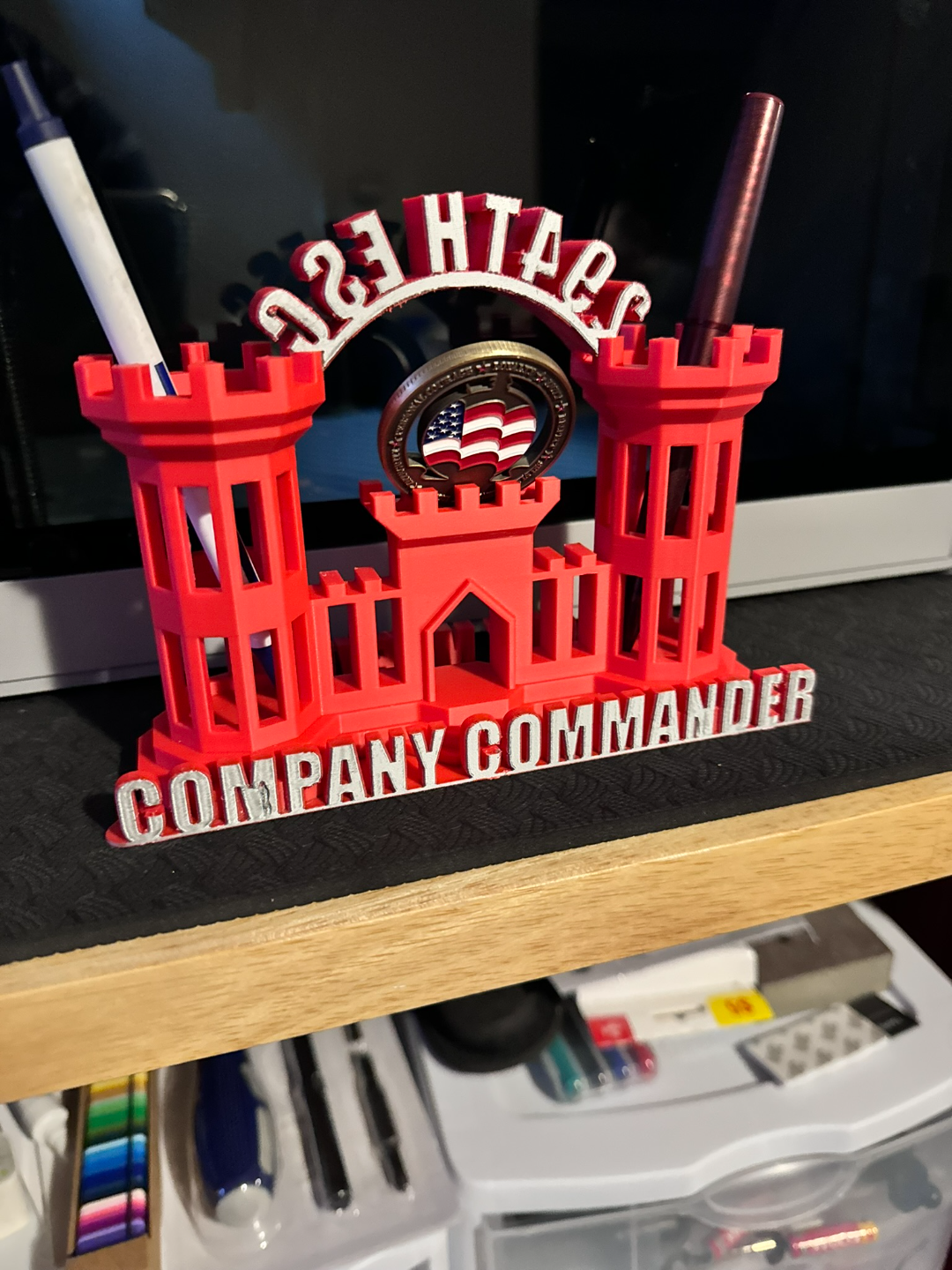 Engineer Castle Desk Pencil Holder
