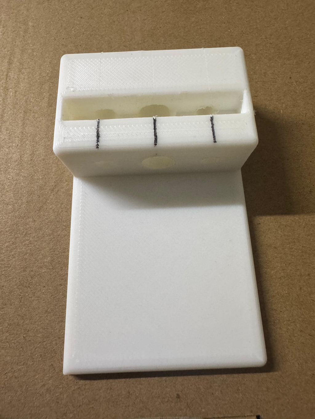 Guide for wood dowels and connecting screws