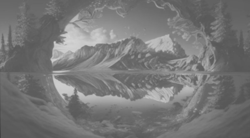 Lithophane of a beautiful scenery
