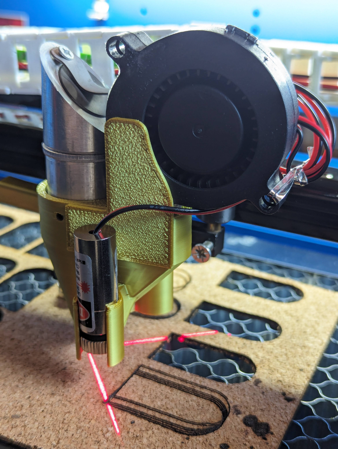 K40 Laser Head with Air Assist and Laser Sight