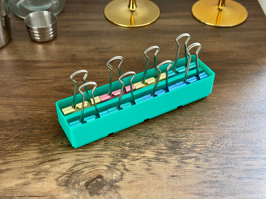 Gridfinity binder clip holder
