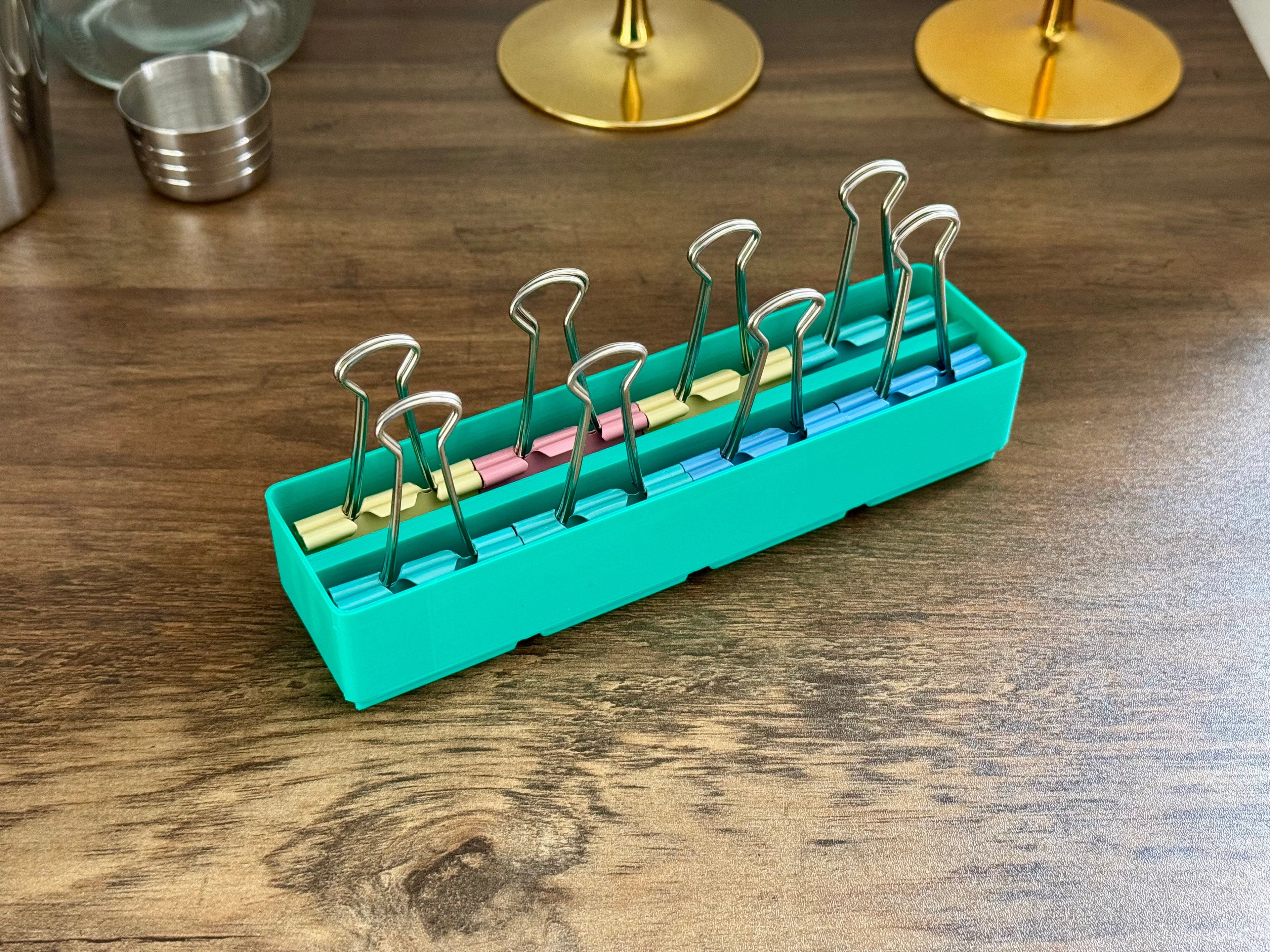 Gridfinity binder clip holder