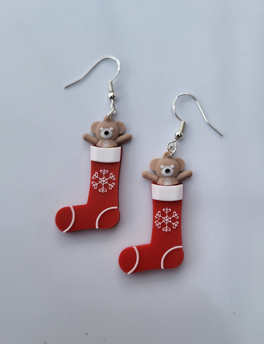 Christmas stocking earring