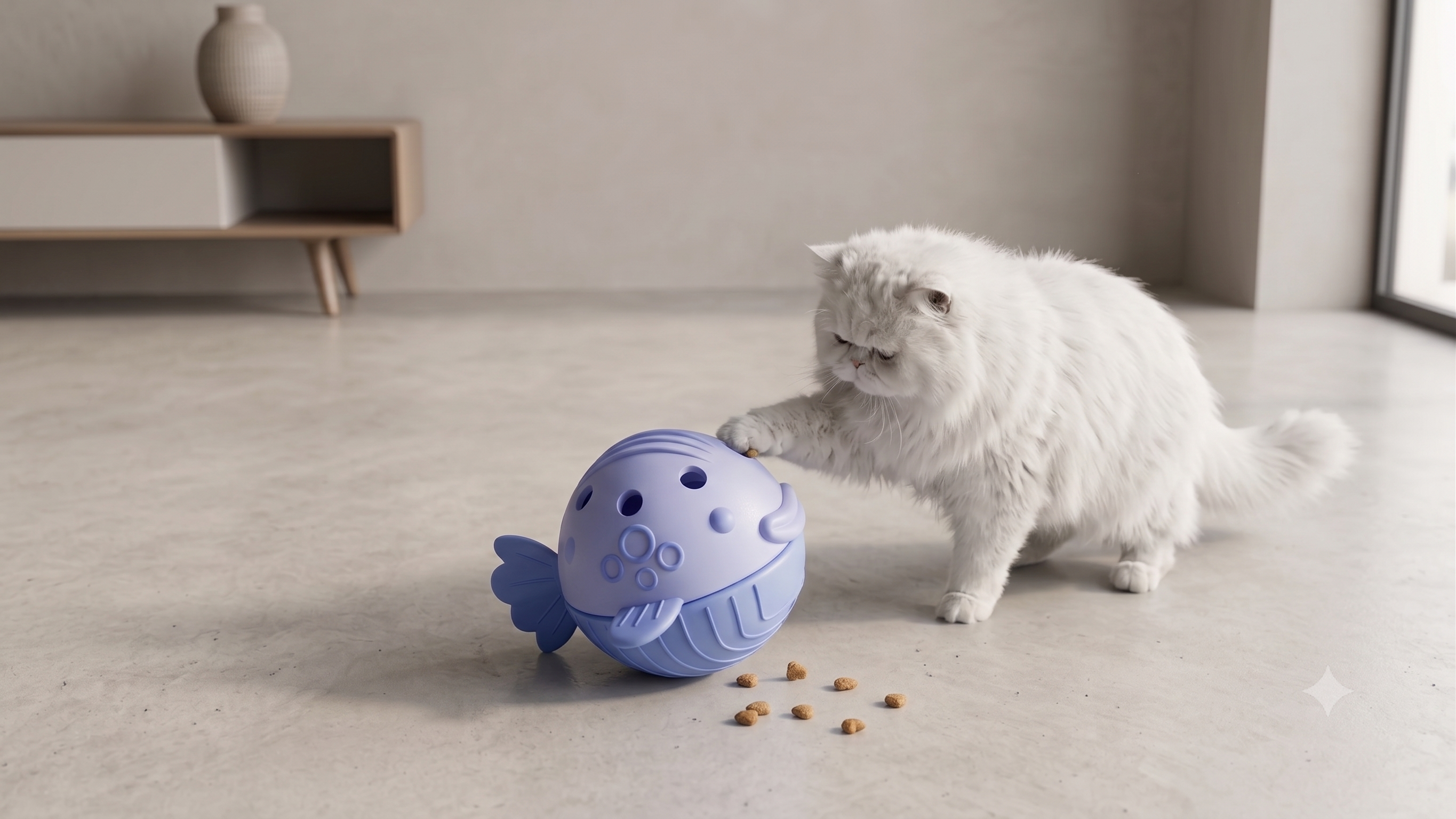 WobbleFish: 3D Interactive Cat Treat Dispenser Toy