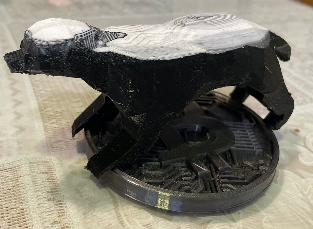 Low Poly Honey Badger for Dual Extrusion