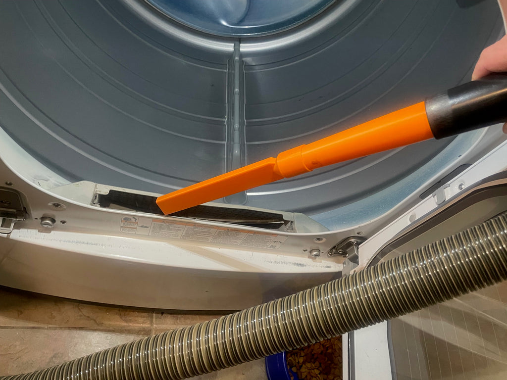 Dryer Lint Trap Vacuum Attachment and Extension