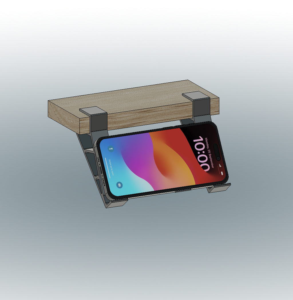 Parametric Phone Holder For Shelf Or Magnets