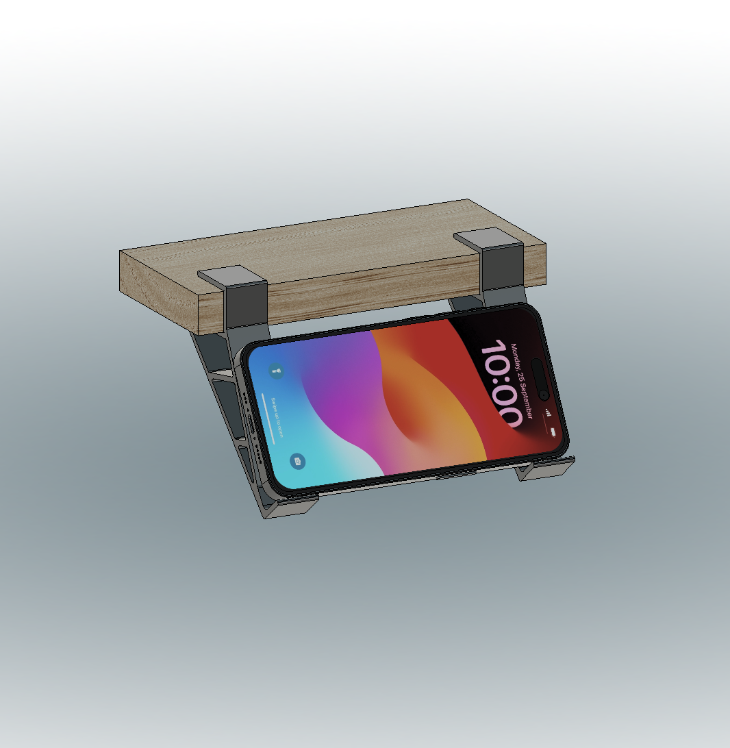 Parametric Phone Holder For Shelf Or Magnets