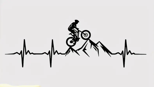 cyclist - mountains - heartbeat