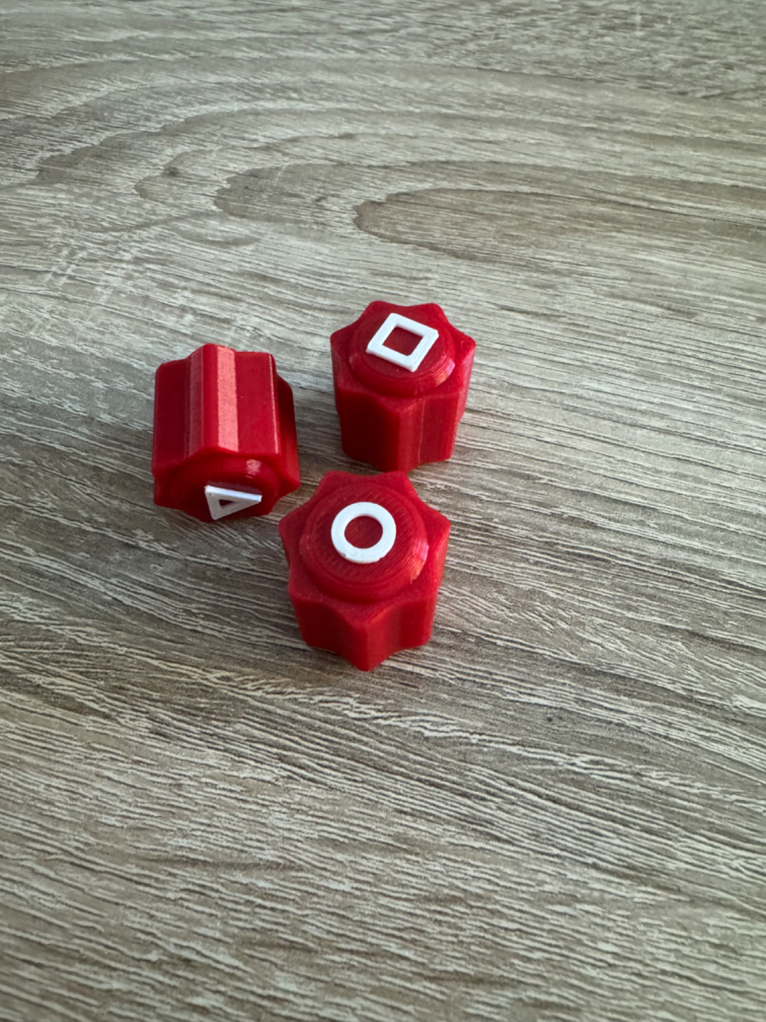 Squid-Inspired Game Tokens Circle,Triangle,Square