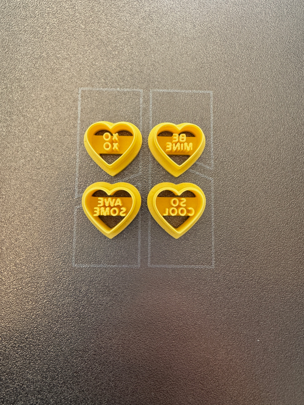 Valentine Conversation Hearts clay cutters *sharp*