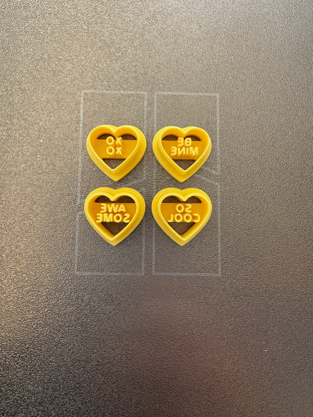 Valentine Conversation Hearts clay cutters *sharp*