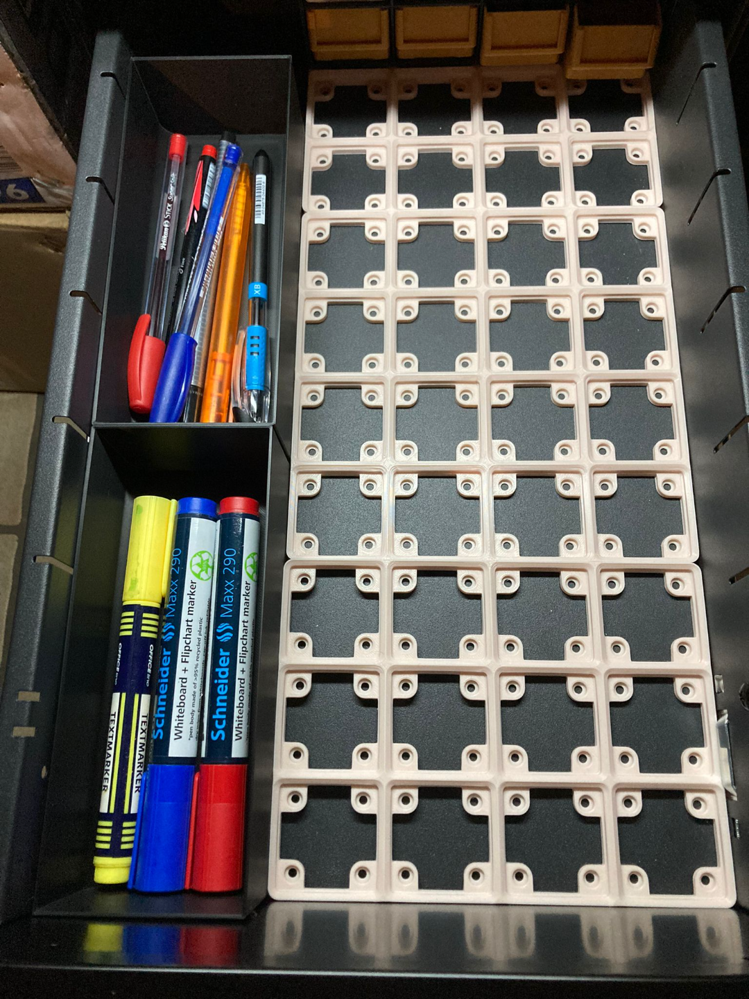 Pencil Box for Drawer - Fits Beside Gridfinity(4x)