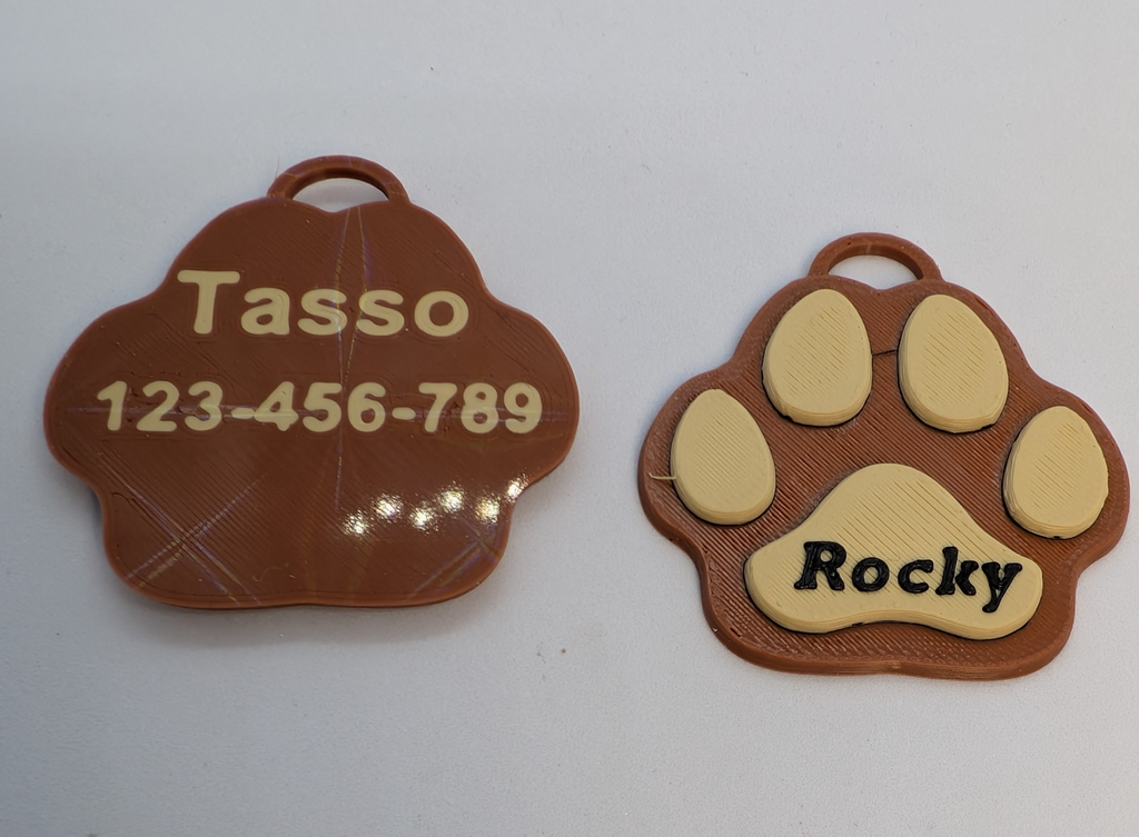 Hunde Halsband Anhänger mit Tasso Nr.