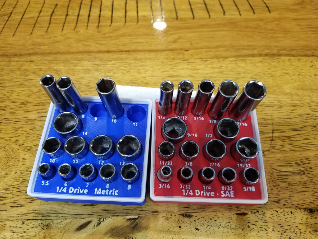 Socket & Ratchet Drawer Organizer - Gridfinity