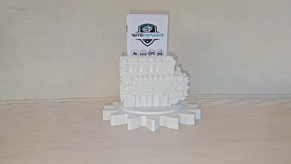 Mechanical Engine Business Card Stand