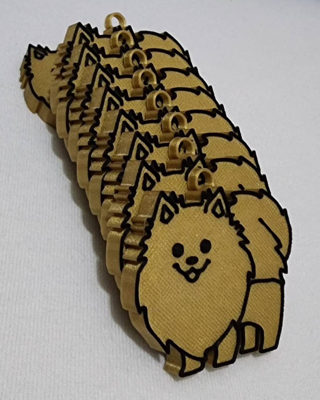 Pomeranian Keychain Dual Color
