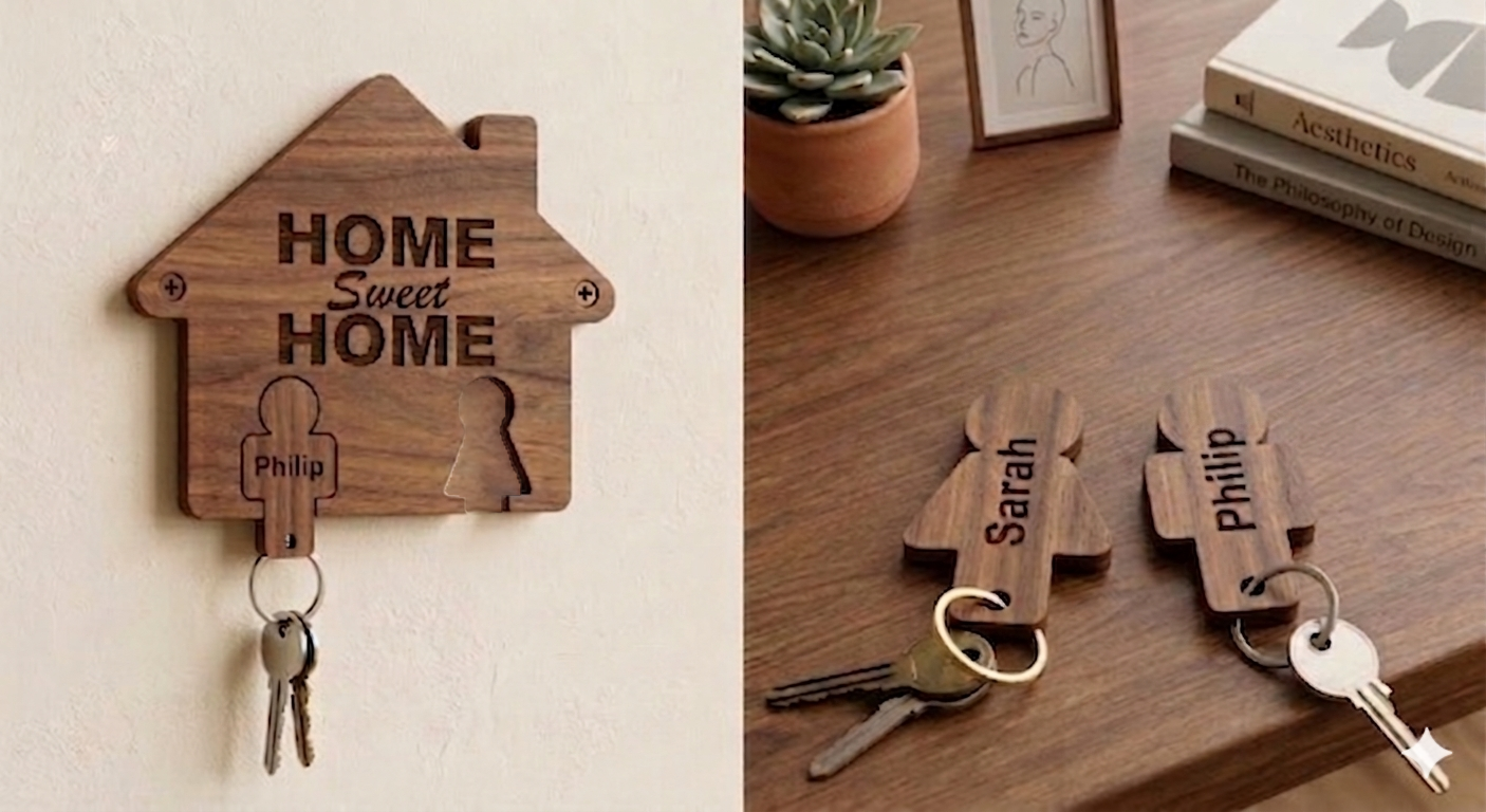 Customizable Magnetic Family Key Hanger