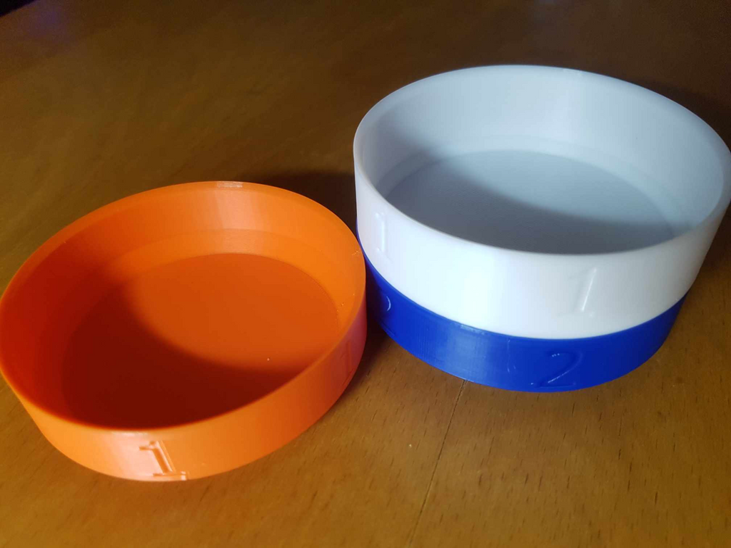 Bowl with numbers/without numbers, stackable