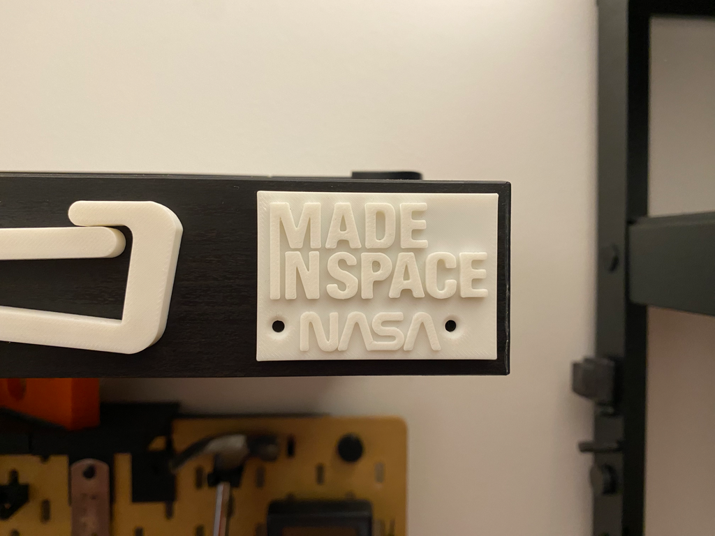Made in Space Tag (NASA's Print in Space Exp.)