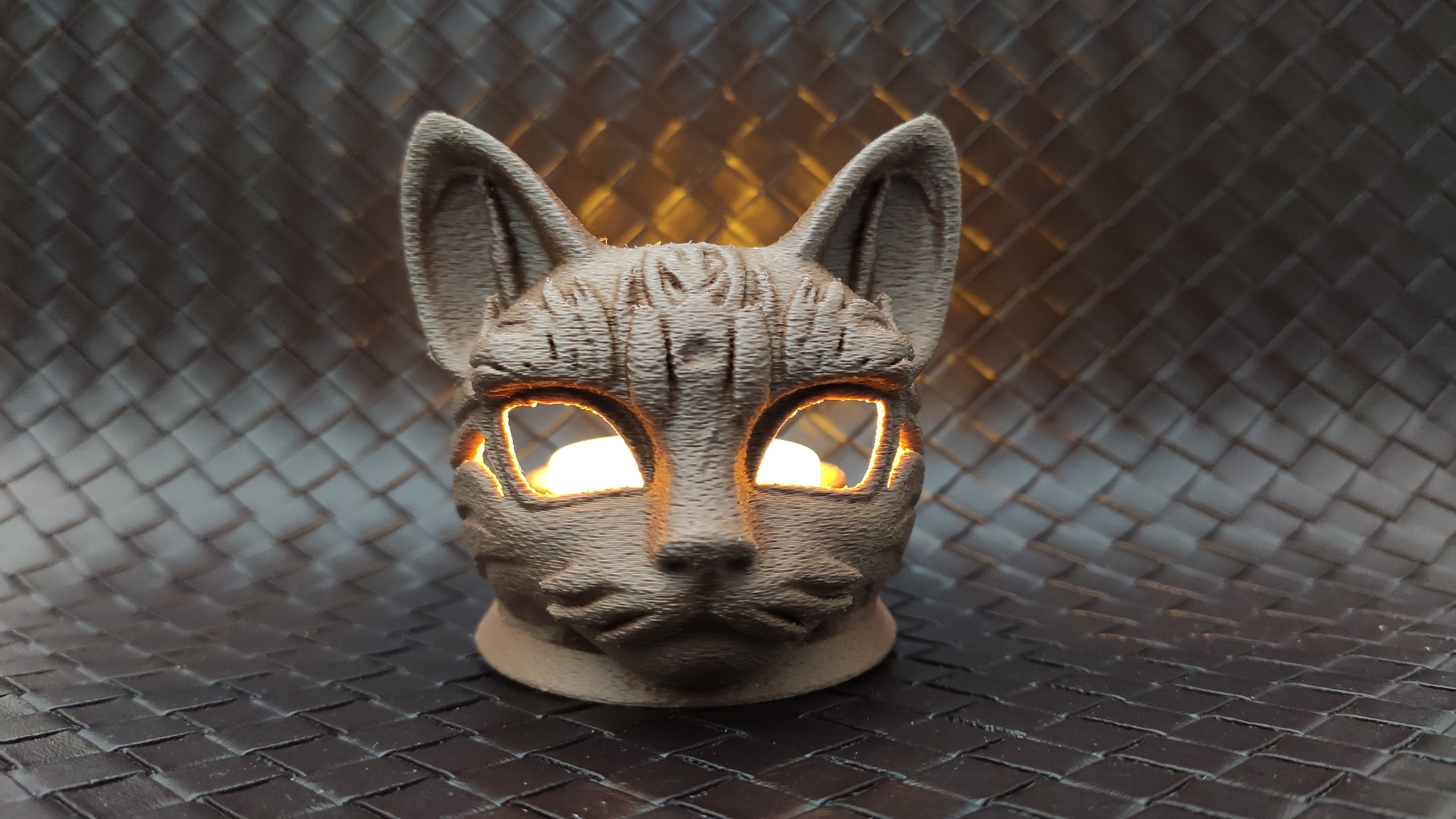 Cat Mask - LED tea light holder