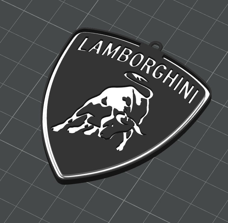 Lamborghini logo keychain