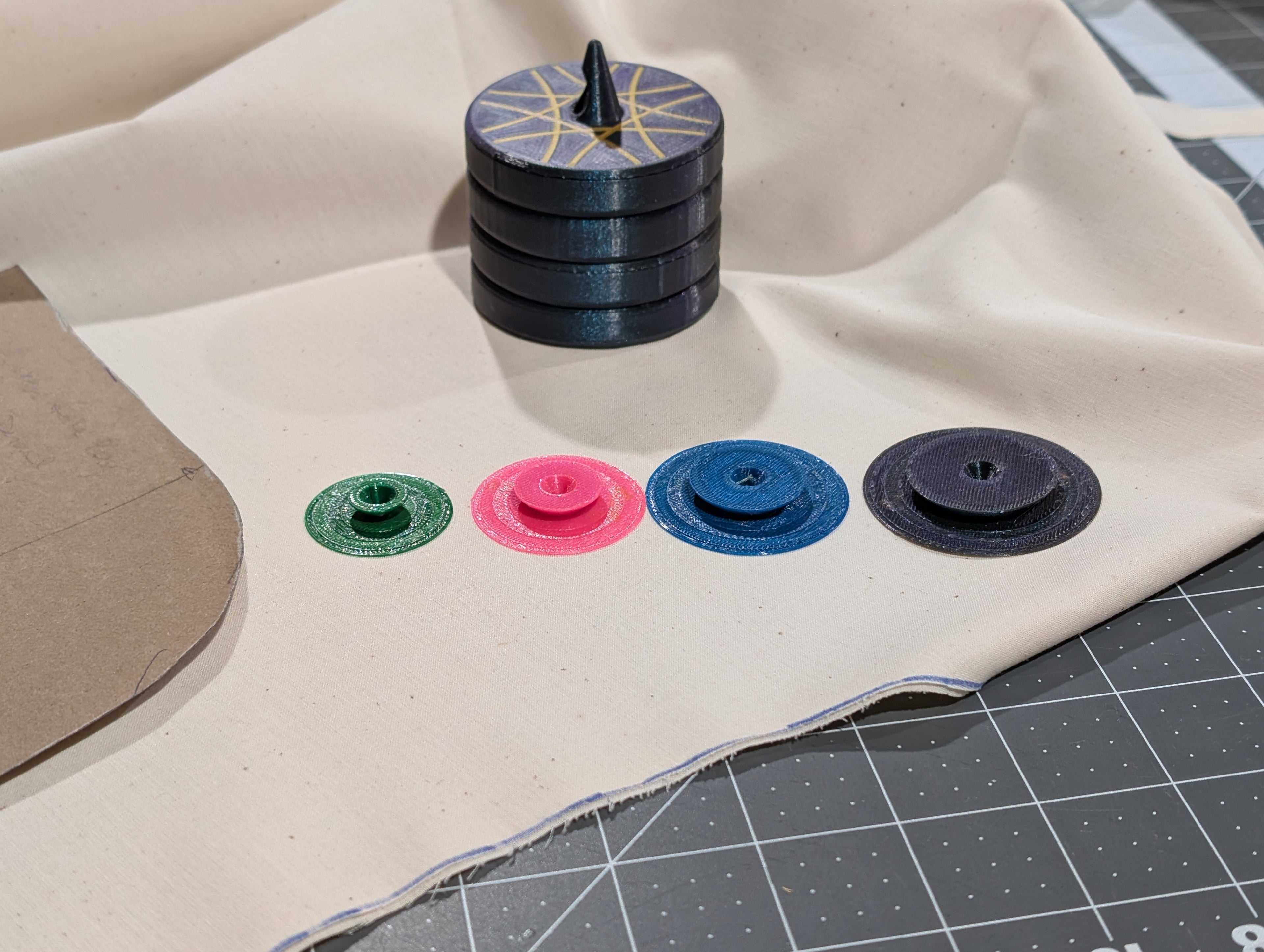 Sewing Seam Allowance Tracing Disks (inches & mm)