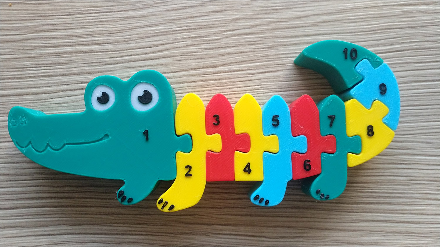 Crocodile - inserting puzzle for kids