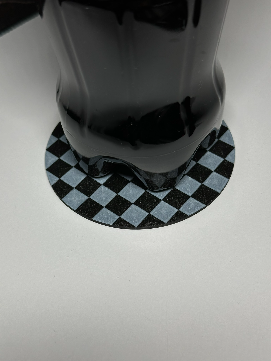 Retro chessboard pattern coaster