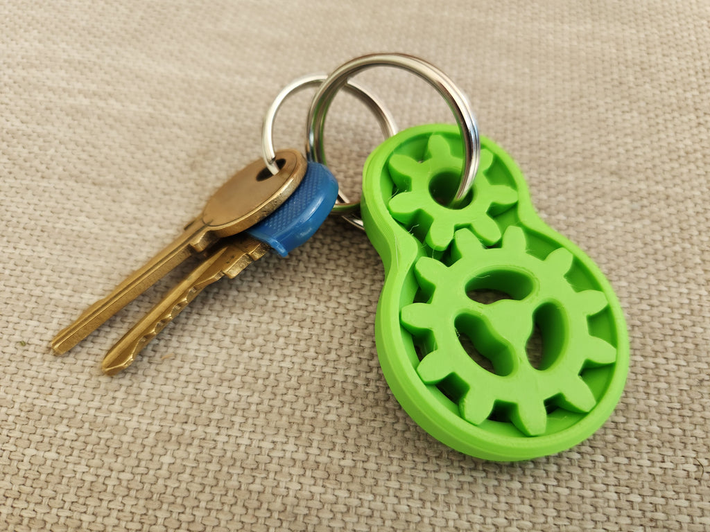 Gear Fidget Keychain Tag