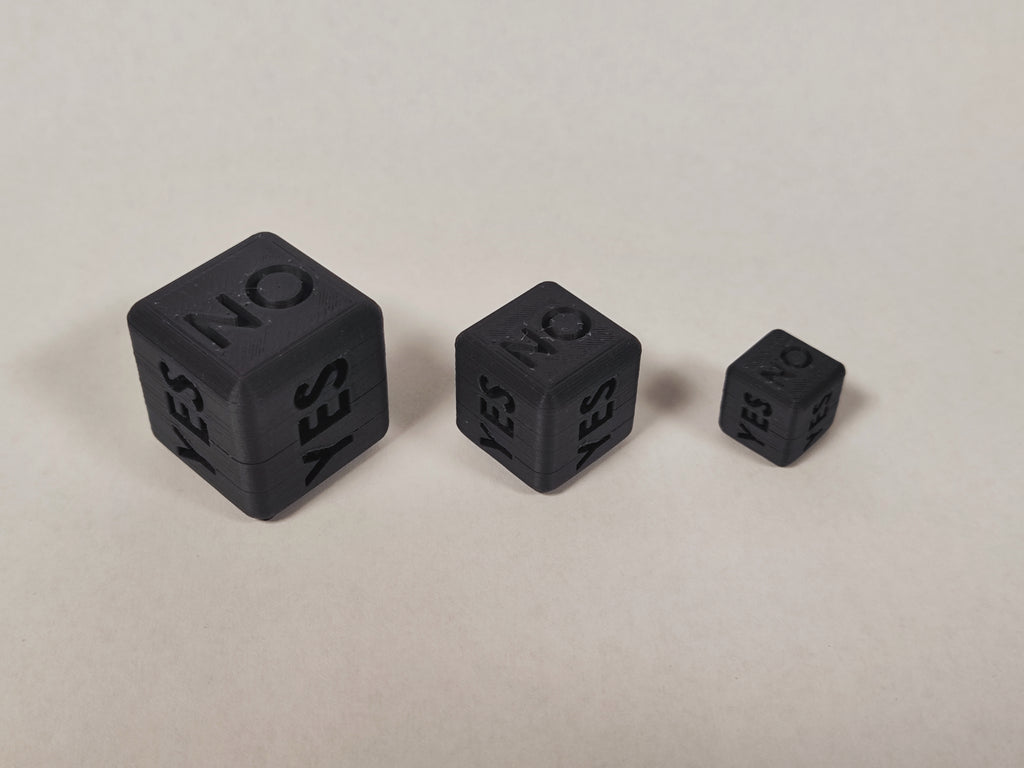 Smooth YES/NO Decision Dice | Rounded Set V2