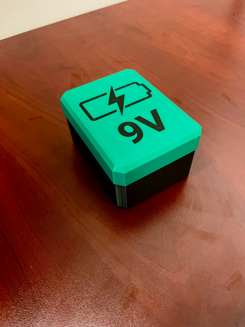 9V Battery Storage Box with Snap Lid Design
