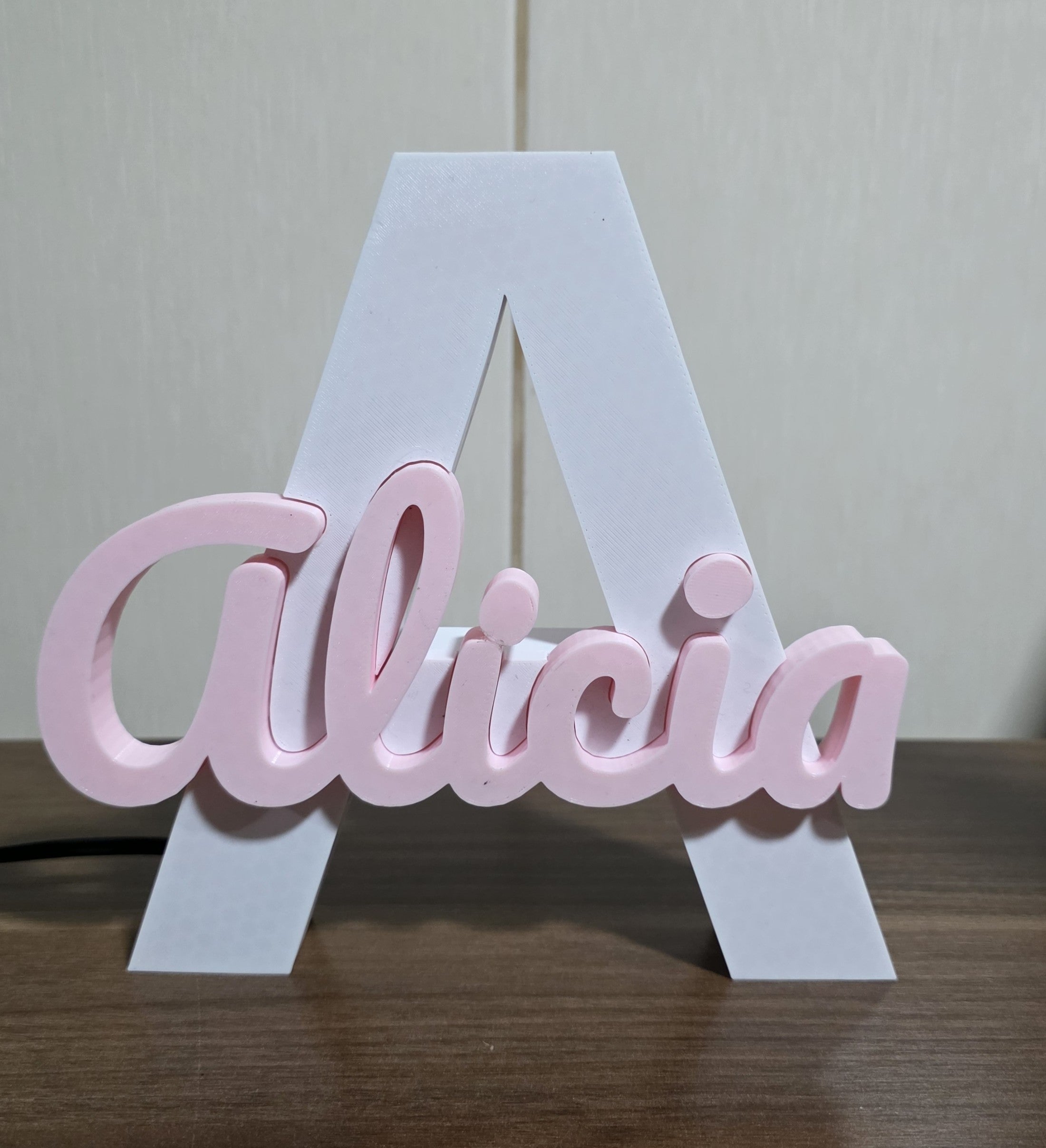Parametric LED Initial & Name Lamp
