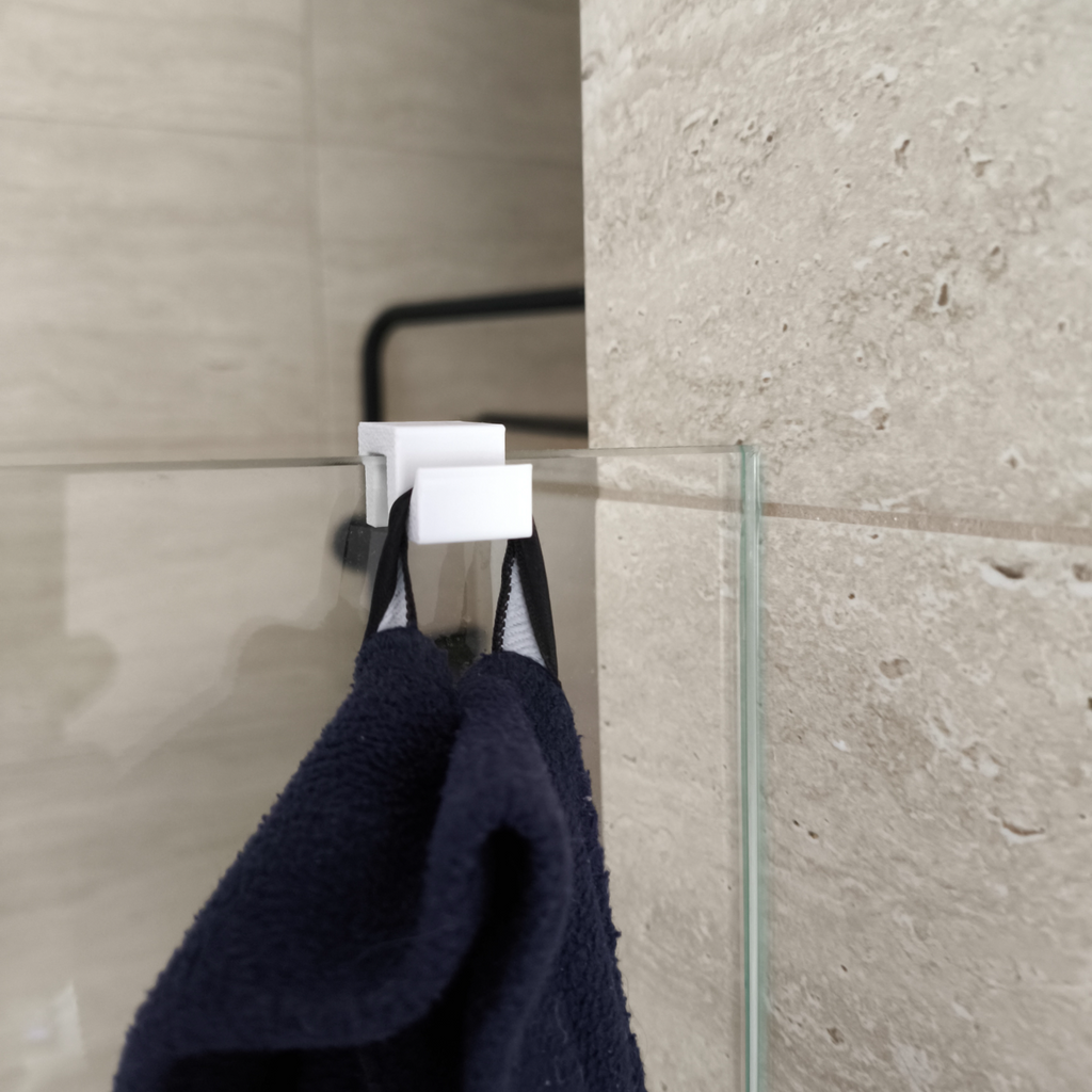 Minimalist Glass Shower Hook